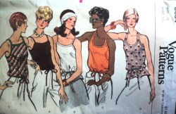 8634 VOGUE STRAPPY DRWSTRNG KNIT BLOUSE PEPLUM OR NOT PATTERN 10